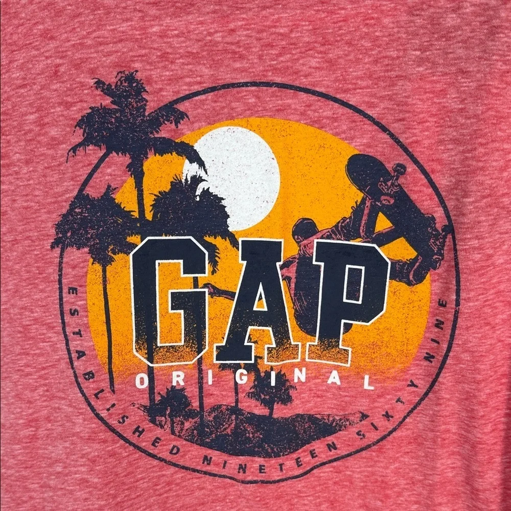 GAP Kids Heather Red Graphic Tee
